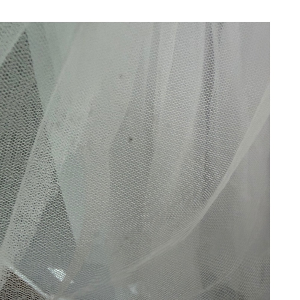 Davids Bridal Girls White Lace and Tulle Flower Girl Dress Size 5 Formal Wedding - Picture 3 of 6